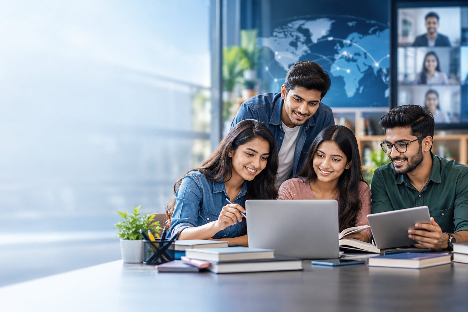 Students pursuing online and distance education