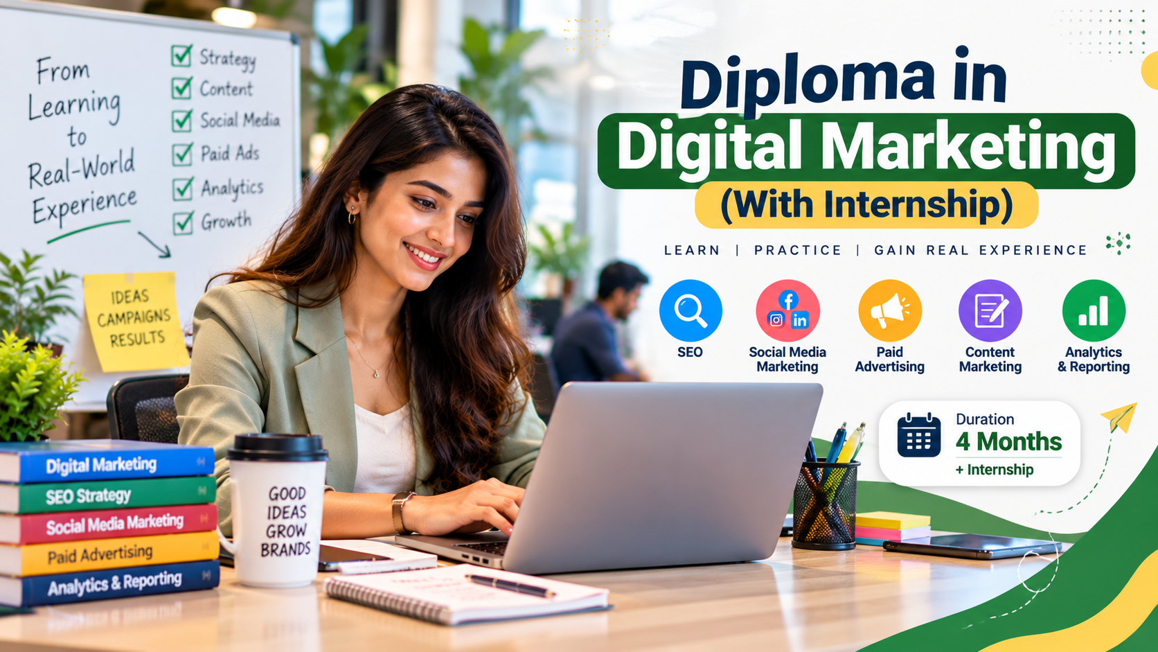 Students learning Digital Marketing at Saisha Institute of Management Studies